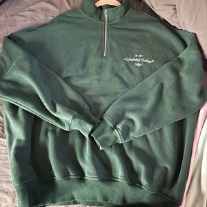Green Quarter-Zip Women’s Sweater